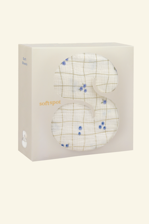 Soft Crib Sheet – Blueberries